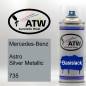 Preview: Mercedes-Benz, Astro Silver Metallic, 735: 400ml Sprühdose, von ATW Autoteile West.